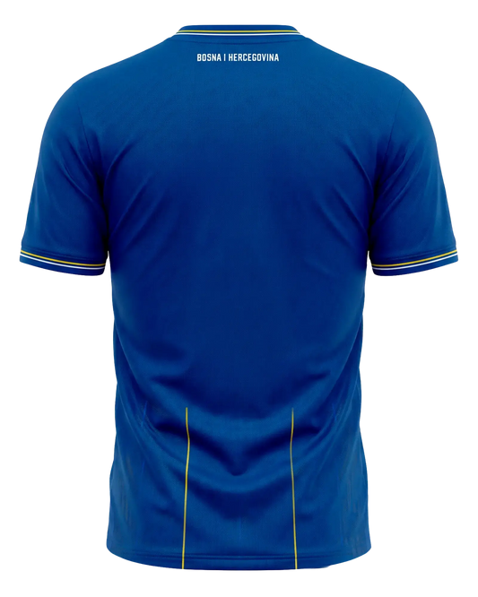 Bosnien KELME Heim-Trikot WM 2026 – Rückenansicht freigestellt, Player Version Blau