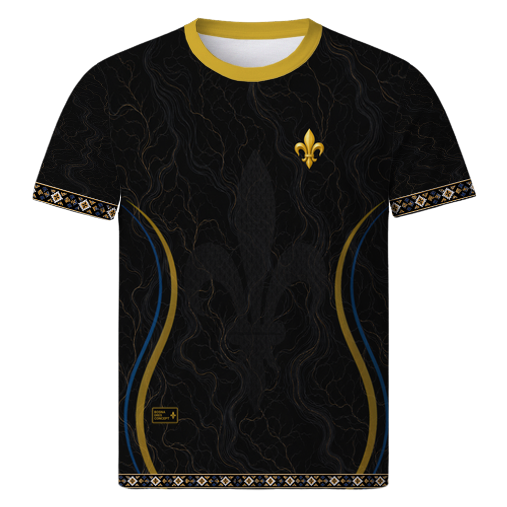 Bosnia Black Concept Jersey – All-Over-Print fan shirt BiH, Vorderansicht