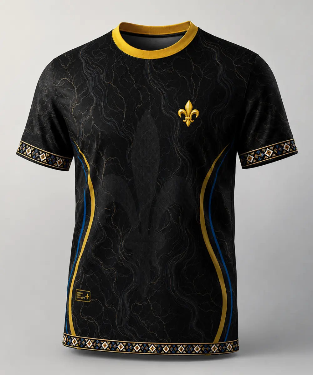 Bosnien Concept Trikot Schwarz – Rückansicht, fan-inspiriertes Designtrikot aus Deutschland