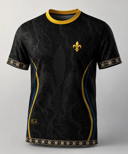 Bosnien Concept Trikot Schwarz – Rückansicht, fan-inspiriertes Designtrikot aus Deutschland