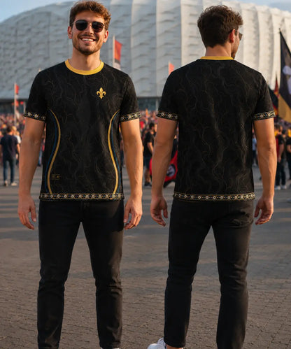Bosnien Concept Trikot Schwarz – Detailansicht All-Over-Print Druck, Bosnia BiH Fan