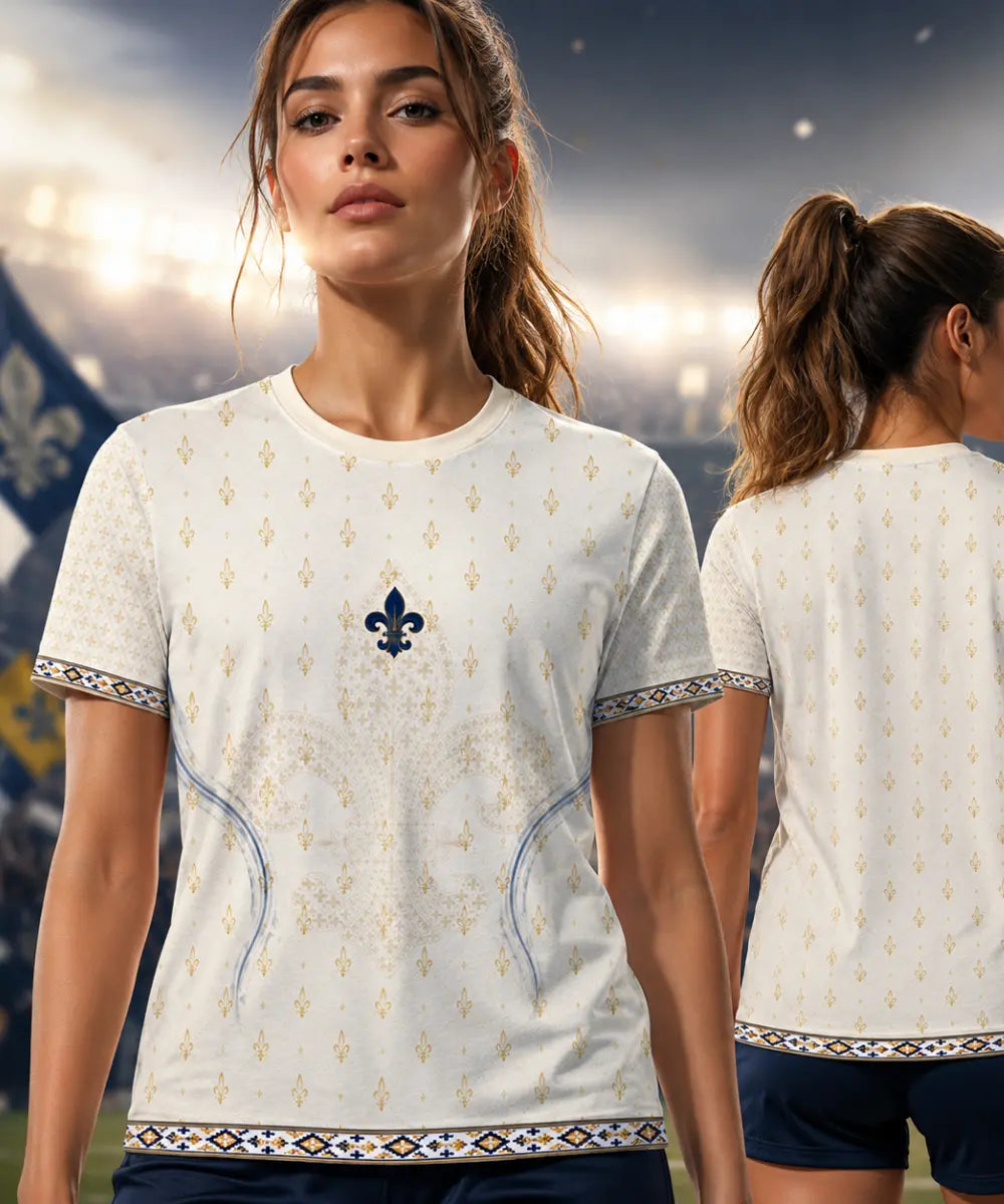 Bosnien Concept Trikot Weiß – Seitenansicht Unisex, BiH Diaspora Fanshirt Deutschland