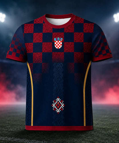 Kroatien WM 2026 Concept T-Shirt – Rückansicht, Croatia Fan Public Viewing Weltmeisterschaft