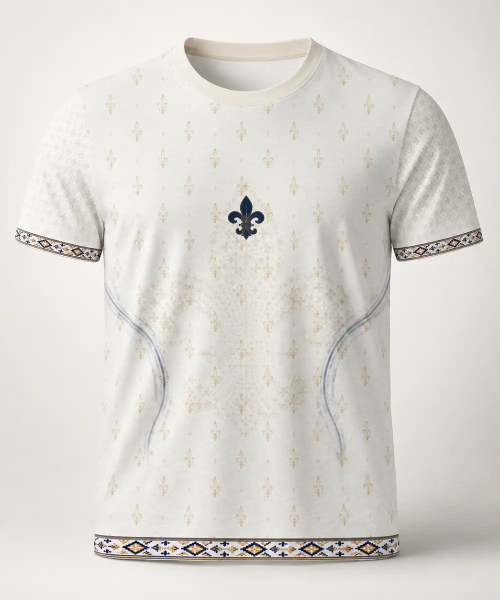 Bosnien Concept Trikot Weiß – helles All-Over-Print Fußballtrikot BiH-Fans, Vorderansicht