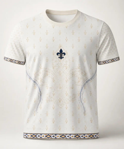 Bosnien Concept Trikot Weiß – helles All-Over-Print Fußballtrikot BiH-Fans, Vorderansicht