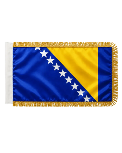 Bosnien & Herzegowina Nationalflagge mit Goldborte – Zastava BiH 90x150cm Premium