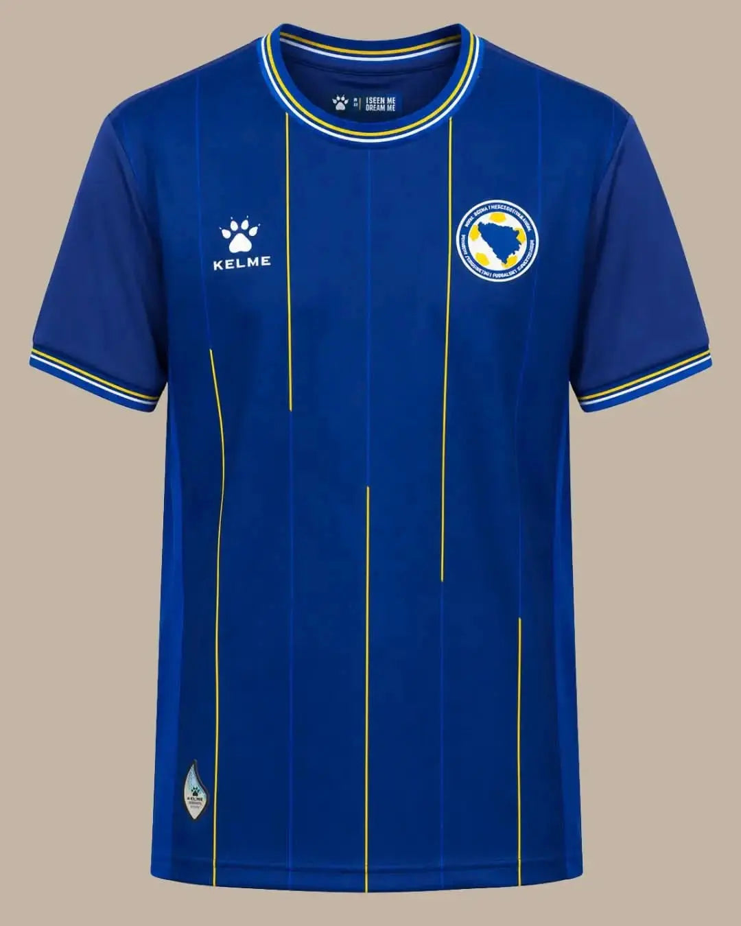 Offiziell lizenziertes BiH KELME Heim-Trikot WM 2026 in Blau – Player Version Vorderseite