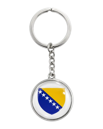 Schlüsselanhänger mit Bosnien & Herzegowina Nationalflagge (BiH) – Produktbild freigestellt